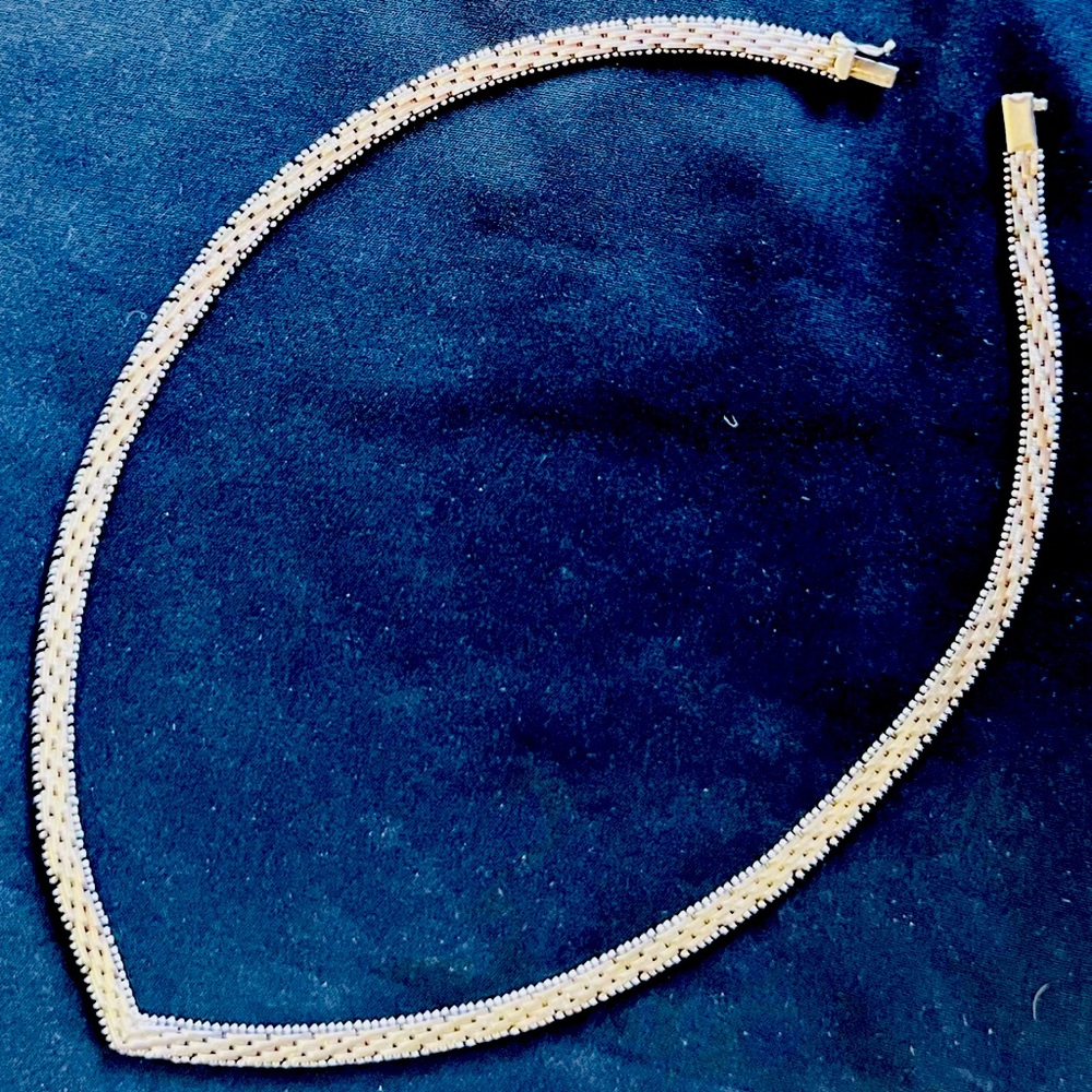 Beautiful 925 Silver V Neck Necklace